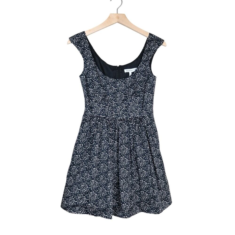 BCBGeneration Women's 0 Black White Romper Dress